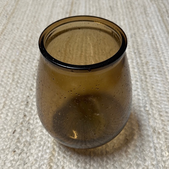 NEW Threshold Studio McGee 9” Amber Round Recycled Glass Vase - Picture 2 of 5